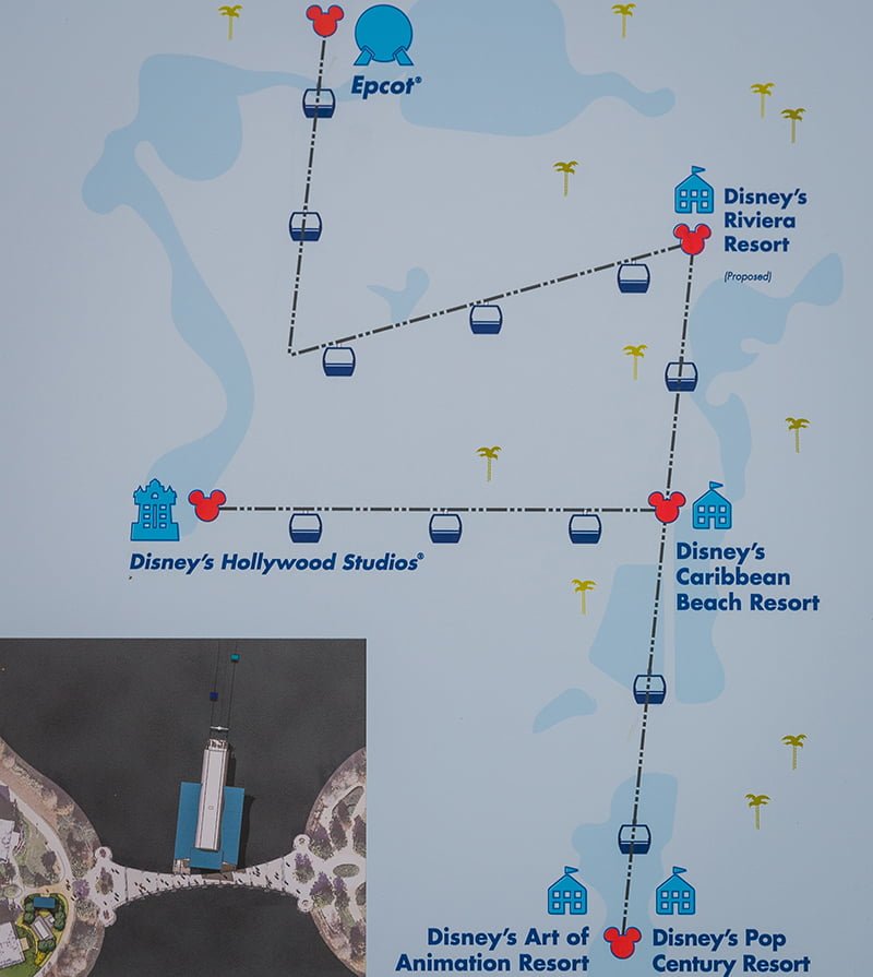 Map Disney Skyliner Gondolas 106 