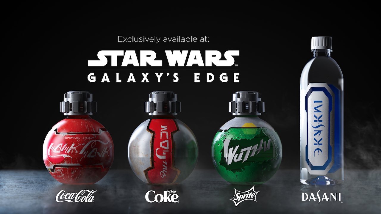 Star Wars Galaxy's Edge TOTE Bag w/Thermal Detonator Sprite Diet Coke & Spork 