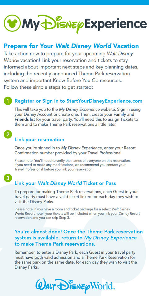 Disney World Prepares for Advance Theme Park Reservation System - Disney  Tourist Blog