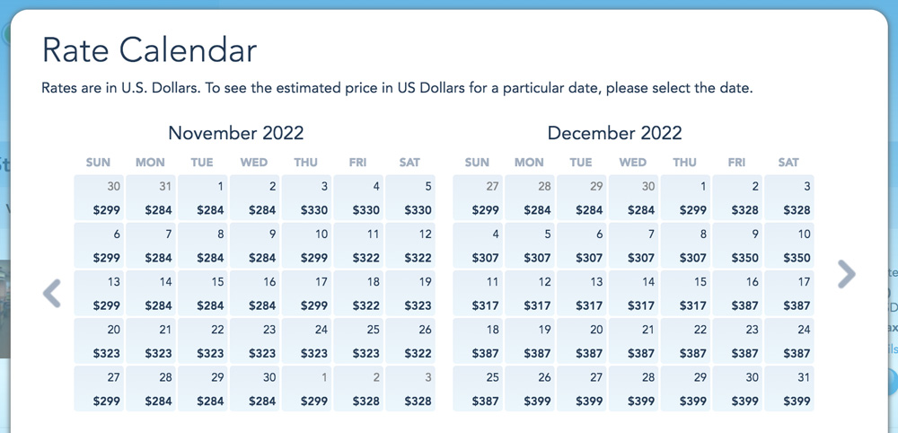 Disney World Seasonal Pricing Calendar 2022 2022 Disney World Vacation Packages Out-With Big Exceptions - Disney  Tourist Blog
