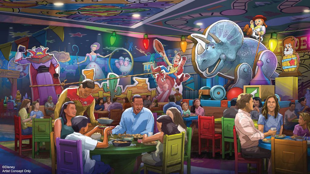 Toy Story Roundup Bbq Restaurant 2022 Concept Art