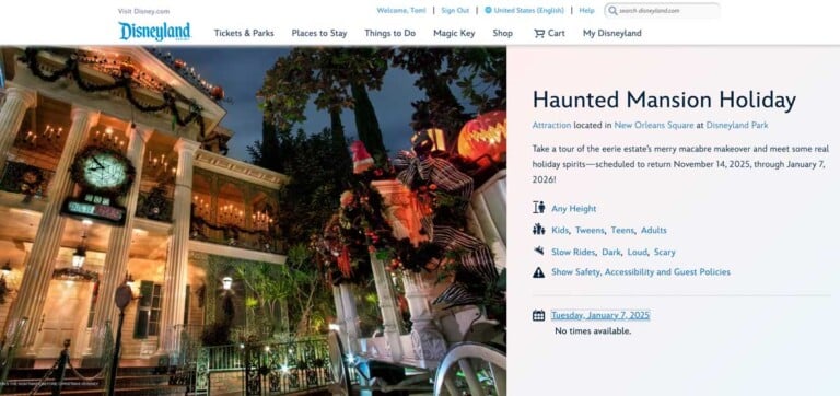 Haunted Mansion Holiday is NOT Returning Later Than Ever in 2025.