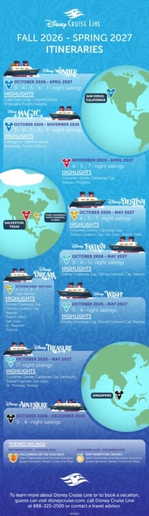 New Disney Cruise Line Itineraries in 2026-2027: DCL Coming to ...